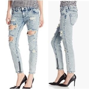 NWT One Teaspoon Trashed Free Birds Jeans in 1966 color